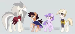 Size: 900x417 | Tagged: safe, artist:ashidaii, derpibooru import, ponified, earth pony, pony, unicorn, amity blight, colt, edalyn clawthorne, female, filly, golden guard, hunter (the owl house), image, jpeg, luz noceda, male, mare, the owl house