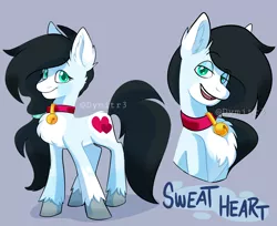 Size: 3309x2700 | Tagged: safe, artist:dymitre, artist:reborn3580, derpibooru import, oc, unofficial characters only, earth pony, pony, bedroom eyes, bust, chest fluff, collar, duo, ear fluff, earth pony oc, female, image, jpeg, mare, smiling, unshorn fetlocks