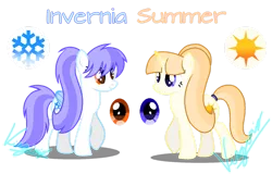 Size: 1280x817 | Tagged: safe, artist:amicasecretuwu, derpibooru import, oc, oc:invernia, oc:summer, unofficial characters only, pegasus, pony, unicorn, female, image, mare, png, simple background, transparent background