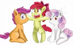 Size: 1190x735 | Tagged: safe, artist:zokkili, derpibooru import, apple bloom, scootaloo, sweetie belle, earth pony, pegasus, pony, unicorn, cutie mark crusaders, female, filly, image, jpeg