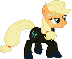 Size: 1280x1054 | Tagged: safe, artist:benpictures1, derpibooru import, applejack, earth pony, pony, comic:the storm kingdom, my little pony: the movie, bodysuit, clothes, command 6, commander applejack, crystal of light, female, image, inkscape, mare, png, solo, vector