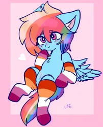 Size: 1381x1708 | Tagged: safe, artist:ube, artist:ubebreb, derpibooru import, rainbow dash, belly, bellyrub request, blushing, cute, dashabetes, female, image, lesbian, lesbian pride flag, png, pride, pride flag, simple background, stomach