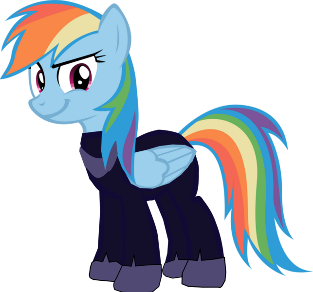 Size: 1280x1195 | Tagged: safe, artist:benpictures1, derpibooru import, rainbow dash, pegasus, pony, comic:the storm kingdom, my little pony: the movie, bodysuit, clothes, command 6, commander rainbow dash, crystal of light, female, image, inkscape, mare, png, smiling, smirk, solo, vector