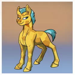 Size: 1000x1000 | Tagged: safe, artist:foxenawolf, derpibooru import, oc, oc:citrine quartz, unofficial characters only, crystal pony, earth pony, pony, fanfic:quantum gallop, female, image, mare, png, solo, unshorn fetlocks