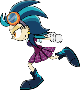 Size: 313x350 | Tagged: safe, artist:cinder vel, derpibooru import, indigo zap, equestria girls, image, png, simple background, sonic the hedgehog (series), transparent background