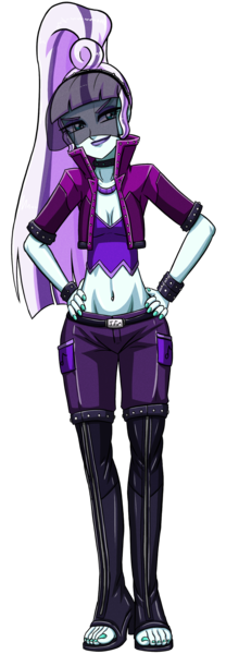 Size: 1112x3204 | Tagged: safe, artist:artemis-polara, derpibooru import, coloratura, equestria girls, belly button, bellyring, belt, boots, bracelet, breasts, clothes, countess coloratura, hand on hip, image, jewelry, nail polish, open-toed shoes, pants, piercing, png, shoes, simple background, smiling, toes, transparent background, veil