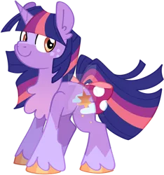 Size: 1280x1368 | Tagged: safe, artist:rohans-ponies, derpibooru import, twilight sparkle, pony, unicorn, alternate cutie mark, alternate eye color, bow, chest fluff, deviantart watermark, ear fluff, freckles, image, looking at you, obtrusive watermark, orange eyes, png, simple background, solo, tail bow, transparent background, unicorn twilight, unshorn fetlocks, watermark