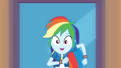 Size: 3410x1920 | Tagged: safe, derpibooru import, screencap, rainbow dash, equestria girls, equestria girls series, run to break free, spoiler:eqg series (season 2), clothes, cute, cutie mark, cutie mark on clothes, dashabetes, female, geode of super speed, hoodie, image, jewelry, jpeg, magical geodes, necklace, open mouth, smiling, solo