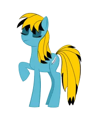 Size: 744x1052 | Tagged: safe, artist:ressetkk, derpibooru import, oc, oc:soft style, unofficial characters only, earth pony, pony, earth pony oc, eyes closed, eyeshadow, female, image, makeup, mare, png, raised hoof, simple background, sketch, solo, transparent background