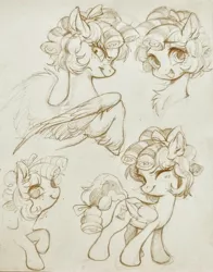Size: 3427x4367 | Tagged: source needed, safe, artist:paipaishuaige, derpibooru import, cozy glow, pegasus, pony, cozybetes, cute, female, filly, image, jpeg, sketch, traditional art, wings