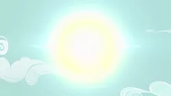 Size: 1280x720 | Tagged: safe, derpibooru import, screencap, flight to the finish, background, cloud, day, image, no pony, png, scenic ponyville, sky, sun