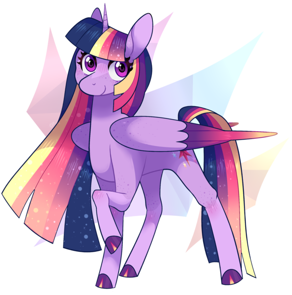 Size: 2012x2032 | Tagged: safe, artist:catbun-yt, derpibooru import, twilight sparkle, twilight sparkle (alicorn), alicorn, pony, cloven hooves, colored wings, cute, female, gradient wings, high res, image, mare, png, redesign, solo, twiabetes, ultimate twilight, wings