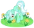 Size: 1137x932 | Tagged: safe, artist:marbo, lyra heartstrings, pony, unicorn, background pony, eating, eating flower, female, flower, grass, image, looking at you, mare, png, requested art, simple background, solo, transparent background