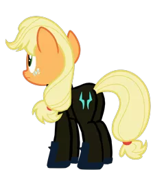 Size: 1280x1435 | Tagged: safe, artist:benpictures1, derpibooru import, applejack, earth pony, pony, comic:the storm kingdom, my little pony: the movie, applebutt, bodysuit, butt, clothes, command 6, commander applejack, crystal of light, female, image, mare, plot, png, solo