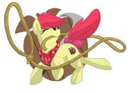 Size: 1980x1440 | Tagged: safe, artist:itstaylor-made, derpibooru import, apple bloom, earth pony, pony, alternate cutie mark, female, image, lasso, mare, neckerchief, older, older apple bloom, png, rope