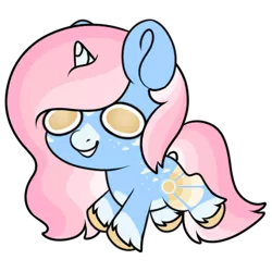 Size: 420x420 | Tagged: safe, artist:kryptidkitty, derpibooru import, oc, unofficial characters only, pony, unicorn, empty eyes, image, png, simple background, smiling, solo, transparent background, unshorn fetlocks