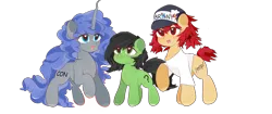 Size: 11400x4800 | Tagged: safe, artist:slumber20, derpibooru import, oc, oc:anonfilly, oc:conpone, oc:contard, pony, /mlp/, /mlp/ con, female, filly, image, png