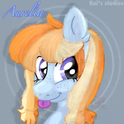 Size: 2000x2000 | Tagged: safe, artist:kaifurry, derpibooru import, oc, oc:aurelia coe, earth pony, pony, :p, bust, cute, derpibooru exclusive, fanart, female, fluffy, fur, fuzz, happy, image, looking at you, mare, ocbetes, png, shiny, simple, solo, tongue out