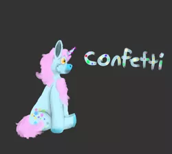 Size: 1000x900 | Tagged: safe, artist:toondamien, derpibooru import, oc, oc:confetti, unicorn, horn, image, lineless, png, unicorn oc