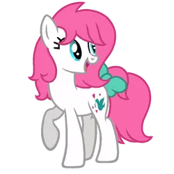 Size: 768x768 | Tagged: safe, artist:evansworld, derpibooru import, truly, earth pony, pony, bow, cute, female, g1 to g4, g4, generation leap, image, mare, open mouth, open smile, png, raised hoof, raised leg, simple background, smiling, solo, tail bow, transparent background, trulybetes