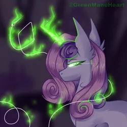 Size: 2000x2000 | Tagged: safe, artist:greenmaneheart, derpibooru import, sweetie belle, pony, image, magic, older, png, solo