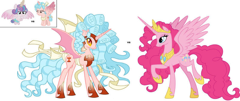 Size: 1024x433 | Tagged: safe, artist:twidashfan1234, derpibooru import, cozy glow, pinkie pie, princess flurry heart, alicorn, alicornified, chaos pinkie, cozycorn, crown, cutie mark, giant demon alicorn cozy glow, hoof shoes, image, jewelry, jpeg, peytral, pinkiecorn, princess pinkie pie, race swap, regalia, xk-class end-of-the-world scenario