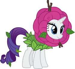 Size: 3269x3000 | Tagged: safe, artist:cloudyglow, derpibooru import, rarity, pony, unicorn, forever filly, clothes, costume, female, flower costume, image, mare, png, simple background, solo, transparent background, vector