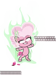Size: 1099x1504 | Tagged: safe, artist:sollace, derpibooru import, pinkie pie, earth pony, pony, my little pony: pony life, bipedal, caption, coffee, derpibooru exclusive, dragon ball, dragon ball super, dragon ball z, image, png, simple background, smiling, solo, text, transparent background, ultra instinct, ultra instinct pinkie, vector