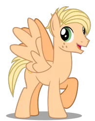 Size: 4526x5798 | Tagged: safe, artist:tacos67, derpibooru import, oc, oc:summer breeze, pegasus, pony, freckles, image, male, pegasus oc, png, raised hoof, simple background, smiling, solo, stallion, transparent background, wings