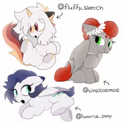 Size: 2048x2048 | Tagged: safe, artist:mochi_nation, derpibooru import, oc, oc:lunnita, unofficial characters only, pegasus, pony, unicorn, image, jpeg, simple background, white background