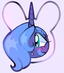 Size: 2035x2318 | Tagged: safe, artist:bunxl, derpibooru import, princess luna, alicorn, pony, animal costume, blushing, bunny costume, bunny ears, clothes, costume, image, jpeg, s1 luna, solo