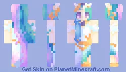 Size: 256x146 | Tagged: safe, artist:bestgamerintheworld24, derpibooru import, kotobukiya, princess celestia, human, female, humanized, image, jpeg, kotobukiya princess celestia, minecraft, minecraft skin, planetminecraft, solo