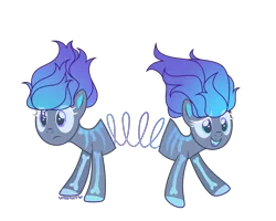 Size: 6315x5042 | Tagged: safe, artist:maria_karpova, derpibooru import, oc, oc:spring-step, earth pony, original species, pony, conjoined, conjoined twins, duo, female, image, mare, markings, open mouth, png, raised hoof, siblings, simple background, sisters, slinky, slinky pony, transparent background, twins