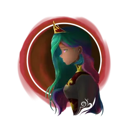 Size: 1280x1280 | Tagged: safe, artist:nocturnefrost, derpibooru import, princess celestia, human, clothes, crown, female, humanized, image, jewelry, png, regalia, shirt, simple background, solo, transparent background