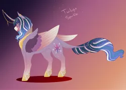 Size: 3350x2406 | Tagged: safe, artist:inisealga, derpibooru import, twilight sparkle, twilight sparkle (alicorn), alicorn, alternate design, curved horn, hoof shoes, horn, image, jpeg, redesign, twitterina design