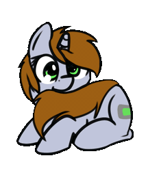Size: 639x739 | Tagged: safe, artist:neuro, derpibooru import, oc, oc:littlepip, unofficial characters only, pony, unicorn, fallout equestria, animated, biting, cute, female, gif, image, mare, nom, silly, silly pony, simple background, solo, tail bite, transparent background