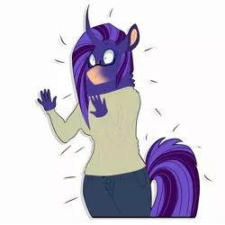 Size: 2000x2000 | Tagged: safe, artist:inisealga, derpibooru import, oc, unofficial characters only, anthro, unicorn, clothes, commission, curved horn, female, glasses, horn, image, jeans, jpeg, pants, sticker, sticker pack, sticker set, sweater