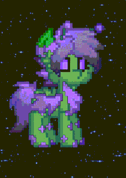 Size: 568x800 | Tagged: safe, derpibooru import, oc, oc:pickles, alien, original species, pony, pony town, animated, female, fluffy, gif, image, mare