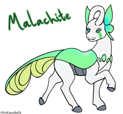 Size: 1950x1800 | Tagged: safe, artist:misskanabelle, derpibooru import, oc, oc:malachite, changedling, changeling, changedling oc, changeling oc, image, looking back, png, raised hoof, simple background, smiling, solo, transparent background