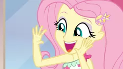 Size: 1920x1080 | Tagged: safe, derpibooru import, screencap, fluttershy, equestria girls, equestria girls series, i'm on a yacht, spoiler:eqg series (season 2), image, png, solo