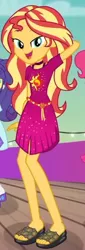 Size: 200x586 | Tagged: safe, derpibooru import, screencap, pinkie pie, rarity, sunset shimmer, equestria girls, equestria girls series, i'm on a yacht, spoiler:eqg series (season 2), cropped, feet, geode of empathy, image, legs, magical geodes, png, sandals