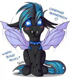 Size: 1024x1143 | Tagged: safe, artist:julunis14, derpibooru import, oc, unofficial characters only, changeling, blushing, changeling oc, digital, image, jpeg, solo