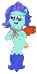 Size: 1657x3264 | Tagged: safe, artist:supahdonarudo, derpibooru import, oc, oc:sea lilly, unofficial characters only, seapony (g4), my little pony: pony life, camera, chibi, image, jewelry, necklace, png, simple background, style emulation, transparent background