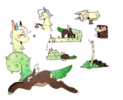 Size: 1280x1041 | Tagged: safe, artist:jaysey, derpibooru import, oc, oc:bloomberg jr, draconequus, hybrid, draconequus oc, image, interspecies offspring, long neck, male, offspring, parent:applejack, parent:discord, parents:applecord, png, simple background, solo, transparent background