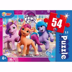Size: 600x600 | Tagged: safe, derpibooru import, official, izzy moonbow, pipp petals, sunny starscout, earth pony, pegasus, pony, unicorn, box, female, g5, image, irl, jpeg, mare, merchandise, my little pony logo, photo, puzzle, puzzle box, simple background, white background, zephyr heights