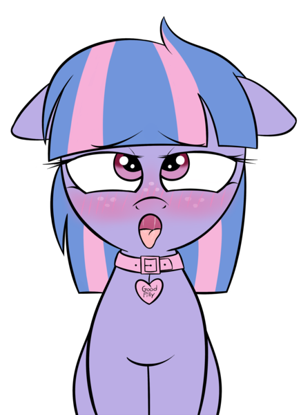 Size: 2605x3582 | Tagged: artist needed, source needed, suggestive, ponybooru import, wind sprint, pegasus, pony, ahegao, blushing, collar, drool, female, filly, good girl, image, looking at you, looking up, looking up at you, open mouth, pet tag, png, simple background, sitting, tongue out, transparent background