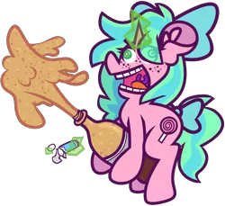 Size: 4592x4208 | Tagged: safe, artist:threetwotwo32232, derpibooru import, oc, oc:lily pop, pony, unicorn, angry, bursting, coke, derp, drink, female, freckles, image, mare, mentos, png, simple background, soda, solo, transparent background, yelling
