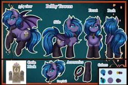Size: 7008x4685 | Tagged: safe, artist:pridark, derpibooru import, oc, oc:belfry towers, unofficial characters only, bat pony, pony, image, png, reference sheet, solo