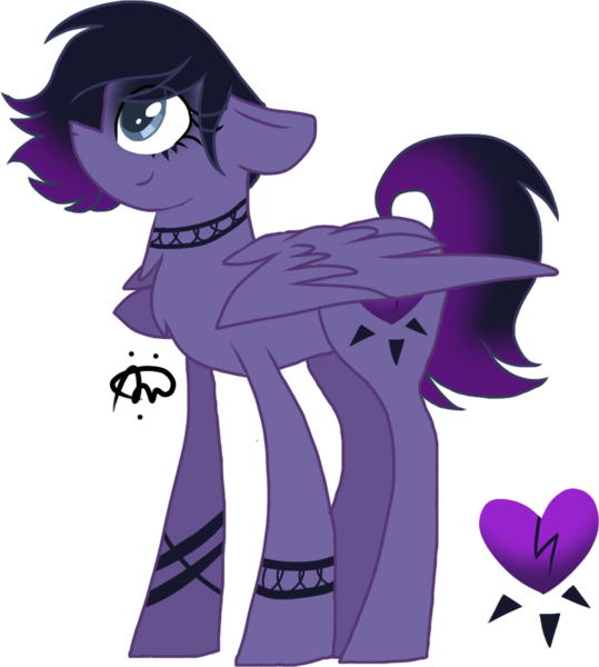 Size: 834x929 | Tagged: safe, artist:gallantserver, derpibooru import, oc, pegasus, pony, female, image, magical threesome spawn, mare, parent:princess luna, parent:tempest shadow, parent:twilight sparkle, png, simple background, solo, transparent background