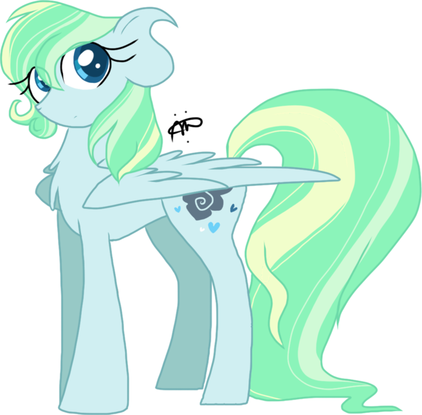 Size: 1017x1001 | Tagged: safe, artist:gallantserver, derpibooru import, oc, oc:minty wisp, pegasus, pony, female, image, mare, offspring, parent:sky stinger, parent:vapor trail, parents:vaporsky, png, simple background, solo, transparent background